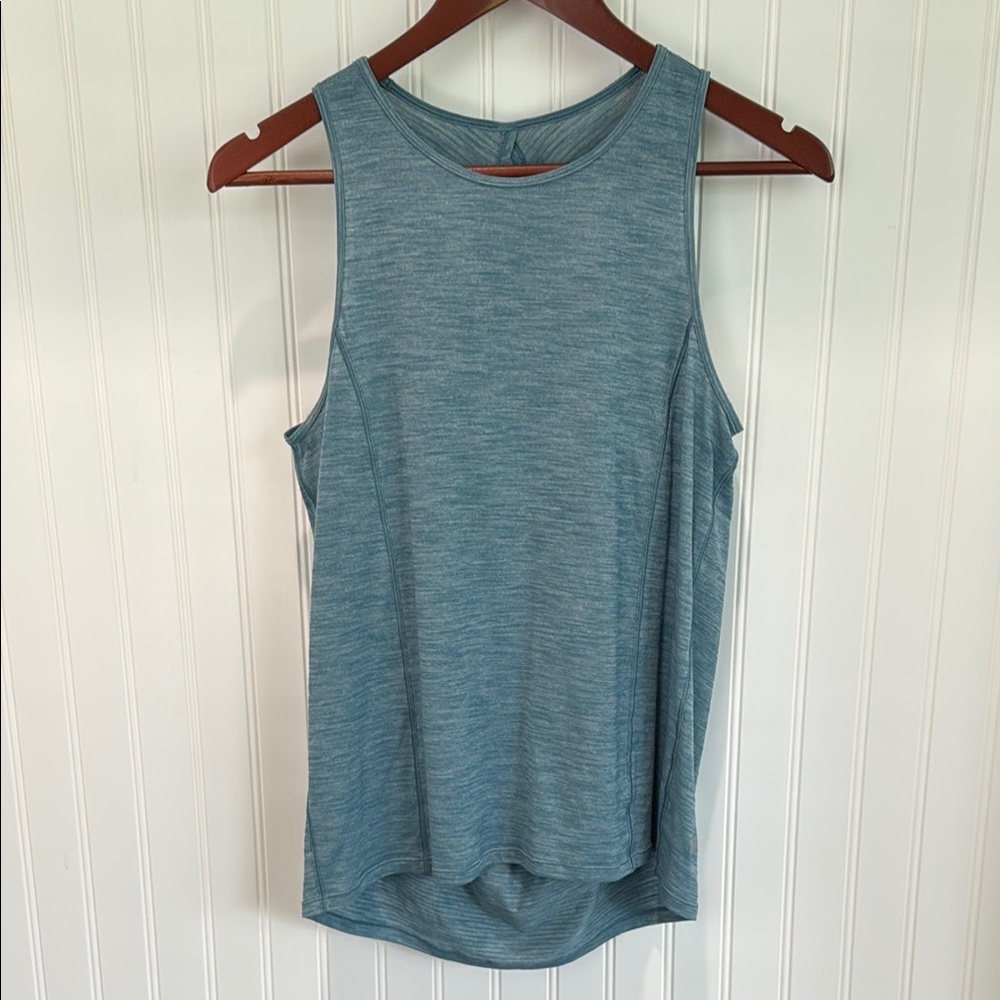 Lululemon Heathered Blue Low Key Tank - Picture 4 of 9